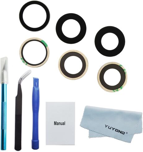 3pcs OEM Original Rear Camera Glass Lens Replacement for iPhone 14 Pro and for iPhone 14 Pro Max with Adhesive Preinstalled with Repair Tools Kit and Installation Manual in Kuwait