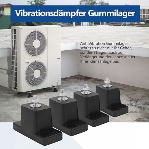 Air Conditioner Mounting Rubber Studs Shock Absorber 4 Pack Anti Vibration Rubber Isolator Mounts for Mini Split & HVAC & Heat Pump& Central Air Conditioner Condensers Floor Bracket 200 KG in Kuwait