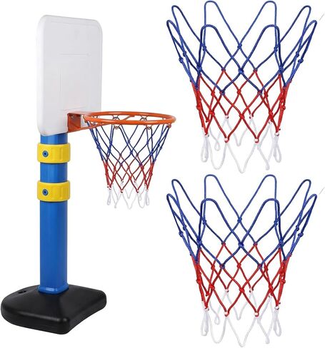 2 Pack Basketball Net Replacement, Basketball Net 8 Loops Indoor & Outdoor Basketballs Hoop Nets for Doors, Walls, Hoops, Easy Installation in Saudi Arabia
