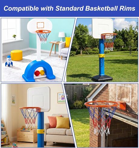 2 Pack Basketball Net Replacement, Basketball Net 8 Loops Indoor & Outdoor Basketballs Hoop Nets for Doors, Walls, Hoops, Easy Installation in Saudi Arabia