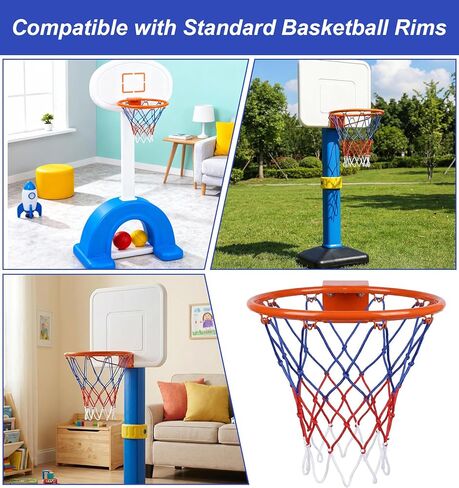 2 Pack Basketball Net Replacement, Basketball Net 8 Loops Indoor & Outdoor Basketballs Hoop Nets for Doors, Walls, Hoops, Easy Installation in Saudi Arabia