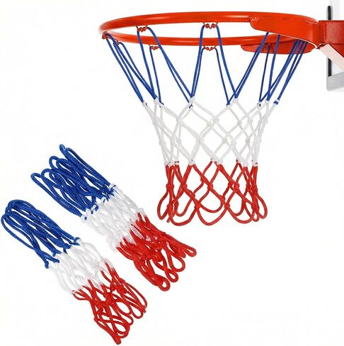 2Pack 8 Loops Mini Basketball Net Replacement, Heavy-Duty Nylon Little Small Basketball Net for Indoor Door Room Walls 8"-10.25" Hoop in Saudi Arabia