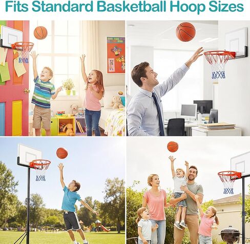 2Pack 8 Loops Mini Basketball Net Replacement, Heavy-Duty Nylon Little Small Basketball Net for Indoor Door Room Walls 8"-10.25" Hoop in Saudi Arabia