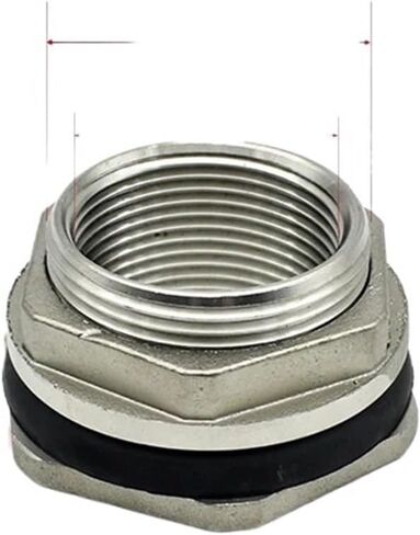 1 قطعة 1/2 "3/4" 1 "1-1/4" 1-1/2 "BSPT أنثى الموضوع 304 ماسورة من الفولاذ المقاوم للصدأ تركيب الحاجز خزان المياه موصل محول (DN15) in Saudi Arabia