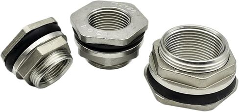1 قطعة 1/2 "3/4" 1 "1-1/4" 1-1/2 "BSPT أنثى الموضوع 304 ماسورة من الفولاذ المقاوم للصدأ تركيب الحاجز خزان المياه موصل محول (DN15) in Saudi Arabia