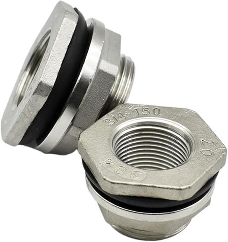 1 قطعة 1/2 "3/4" 1 "1-1/4" 1-1/2 "BSPT أنثى الموضوع 304 ماسورة من الفولاذ المقاوم للصدأ تركيب الحاجز خزان المياه موصل محول (DN15) in Saudi Arabia
