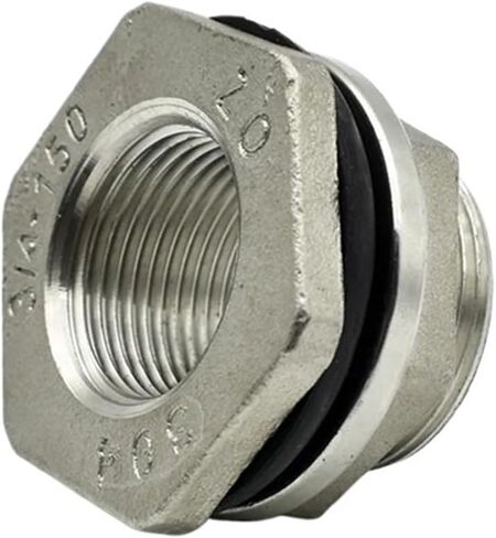 1 قطعة 1/2 "3/4" 1 "1-1/4" 1-1/2 "BSPT أنثى الموضوع 304 ماسورة من الفولاذ المقاوم للصدأ تركيب الحاجز خزان المياه موصل محول (DN15) in Saudi Arabia