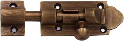 Door Locks, Slide Bolt Gate Latch Lock with Padlock Hole Heavy Duty Wood Doors Window(Brass,14cm) in Saudi Arabia