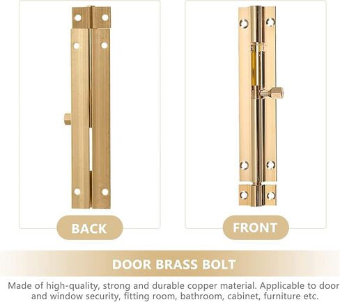 Sliding Door Lock, Bolt,2pcs Latch Copper Slide with Switch for Barn Chests Window(11.2X2CM) in Saudi Arabia