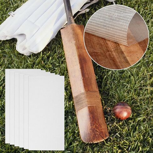 6 Pack Cricket Bat Protection Sheet, Transparent High Viscosity Fiberglass Cricket Bat Tape, Anti Scuff Sheet Tape Clear Face Cover for Cricket Bat Care in Kuwait