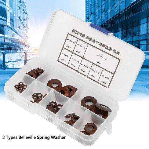 8 Types Disc Washer Gasket, Disc Spring Washers Spring Disc Washer Gasket Disc Spring for Clutches Safety Valves Pressure Reducing Valves in Saudi Arabia