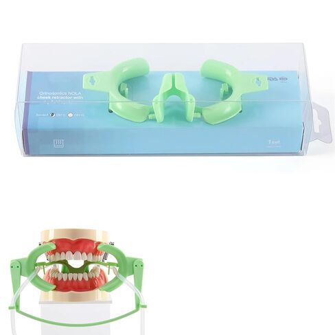 Dental Oral Dry Field System NOLA Mouth Opener Autoclavable Orthodontic Retractor Cheek for Orthodontic Teeth Whitening Green(L) in Kuwait