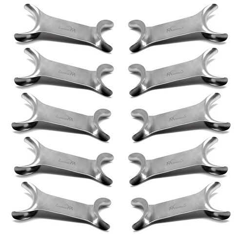 Dental Mouth Opener Metal Cheek Lip Retractor Double-Head Stainless Steel Ergonomic Design for Optimal Comfort - Autoclavable 10Pcs in Saudi Arabia