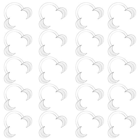 JMU 20 Pcs M Dental Cheek Retractor, C-Shape Teeth Whitening Mouth Opener, Individually Packed, Clear- Professional Grade Cheek Retractors for Dentists in Kuwait