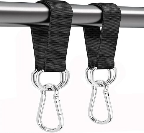 Heavy-Duty Suspension Straps with Carabiner - Versatile Hanging Kit for Fitness, Pull-Up Bar, Hammocks, and Outdoor Use, Supports up to 220lbs in Kuwait