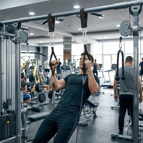 Heavy-Duty Suspension Straps with Carabiner - Versatile Hanging Kit for Fitness, Pull-Up Bar, Hammocks, and Outdoor Use, Supports up to 220lbs in Kuwait