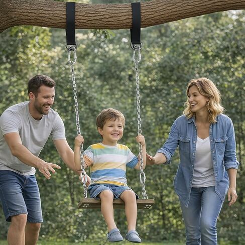 Heavy-Duty Suspension Straps with Carabiner - Versatile Hanging Kit for Fitness, Pull-Up Bar, Hammocks, and Outdoor Use, Supports up to 220lbs in Kuwait