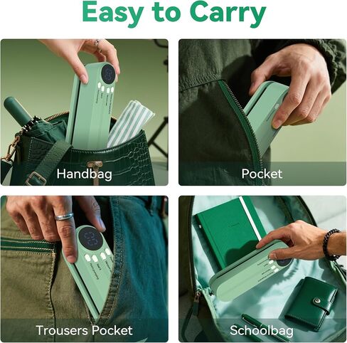 Portable Mini 3-in-1 Cordless Rechargeable Food Saver Vacuum Sealer for Dry & Moist Food Storage, Portable Design with 4 Snack Bags, 1 Storage Bag, Inflation Pump, Needle & Nozzle Included in Kuwait