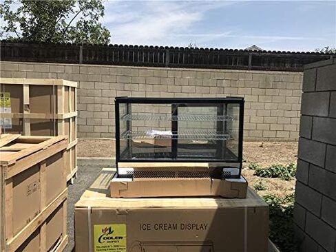 Bakery Display Cooler Case Counter top Desktop Commercial refrigerator Pastry Deli 35" Glass NSF ETL UL-RTW-160L-5 in Kuwait