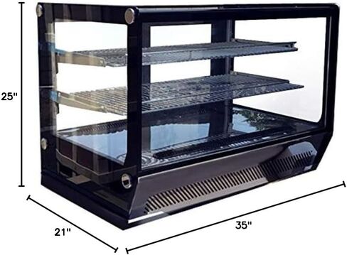 Bakery Display Cooler Case Counter top Desktop Commercial refrigerator Pastry Deli 35" Glass NSF ETL UL-RTW-160L-5 in Kuwait