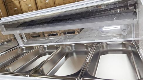 Refrigerated Sushi Display Cooler Case Countertop 4 Pan Commercial Refrigerator ; LED Lighting; 44" Wide NSF ETL cs-43 in Kuwait