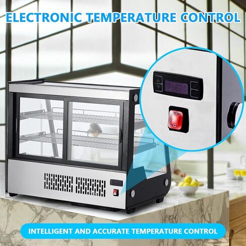 5.3 Cu Ft Commercial Dessert Display Refrigerator, 149L Undercounter Beverage Cooler, Glass Door Display with Digital Thermostat, 2 Adjustable Shelves & Auto Defrost for Restaurant, Cafe, Bar, Bakery in Saudi Arabia