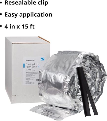 McKesson Casting Roll Form Splints, Fiberglass, White, 4 in x 15 ft, 1 Count, 1 Pack in Kuwait