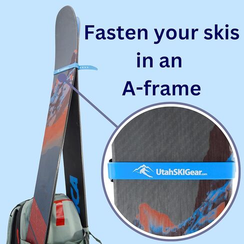 Utah SKI Gear 21" Strap with Aluminum Buckle - Weatherproof, UV-Resistant, Perfect for Securing Skis, Backcountry Backpacking, Daisy-Chain for Added Length, Usable Length up to 19" in Saudi Arabia