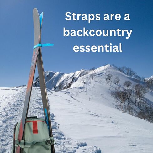 Utah SKI Gear 21" Strap with Aluminum Buckle - Weatherproof, UV-Resistant, Perfect for Securing Skis, Backcountry Backpacking, Daisy-Chain for Added Length, Usable Length up to 19" in Saudi Arabia