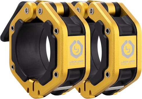 Lock-Jaw FLEX Quick Release Aluminum Barbell Collar with MAGNET (Gold) in Kuwait