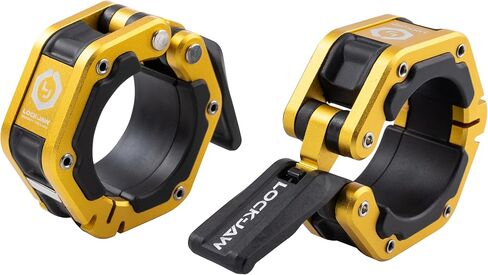 Lock-Jaw FLEX Quick Release Aluminum Barbell Collar with MAGNET (Gold) in Kuwait