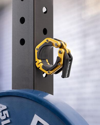 Lock-Jaw FLEX Quick Release Aluminum Barbell Collar with MAGNET (Gold) in Kuwait
