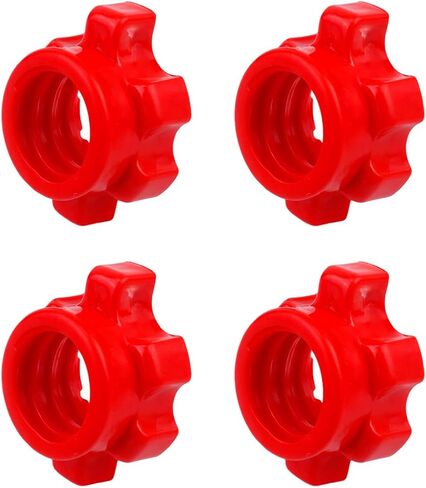 BESPORTBLE 4 Pcs Barbell Clamps - 1 Inch Spinlock Collars for Weight Bar - Durable Dumbbell Nut Replacement with Rubber Gasket for Strength Training Home Gym Lifting Accessories in Saudi Arabia