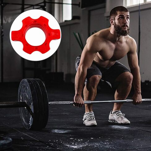 BESPORTBLE 4 Pcs Barbell Clamps - 1 Inch Spinlock Collars for Weight Bar - Durable Dumbbell Nut Replacement with Rubber Gasket for Strength Training Home Gym Lifting Accessories in Saudi Arabia
