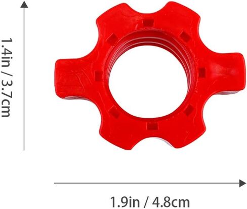 BESPORTBLE 4 Pcs Barbell Clamps - 1 Inch Spinlock Collars for Weight Bar - Durable Dumbbell Nut Replacement with Rubber Gasket for Strength Training Home Gym Lifting Accessories in Saudi Arabia