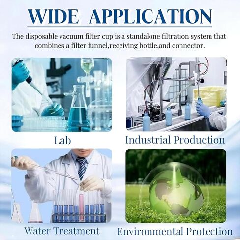 وحدات تصفية فراغية معقمة يمكن التخلص منها سعة 250 مل مع غشاء PES 0.22um (2 قطعة) in Kuwait