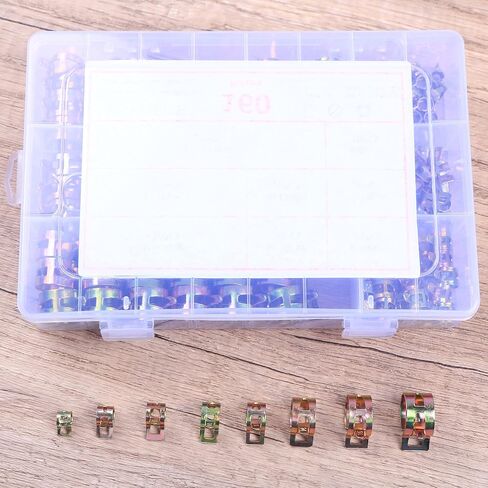 الربيع الفرقة نوع خط الوقود سيليكون خرطوم فراغ أنابيب المياه المشبك الضغط المنخفض أنبوب الهواء المشابك السحابة مجموعة متنوعة 8 أحجام 160 قطعة in Kuwait