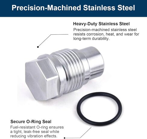 قابس صمام سكة الوقود البديل مع حلقة فيتون O، صمام تخفيف الوقود عالي الضغط لدوراماكس 6.6 لتر و6.7 كمون ديزل in Kuwait