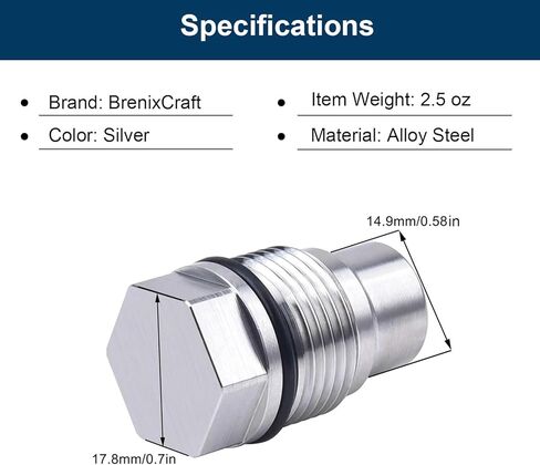 قابس صمام سكة الوقود البديل مع حلقة فيتون O، صمام تخفيف الوقود عالي الضغط لدوراماكس 6.6 لتر و6.7 كمون ديزل in Kuwait