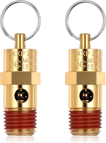 Brass Safety Valve Air Compressor Pressure Relief Valve 1/4" NPT 150 PSI 58 SCFM Air Compressor Relief Pressure Safety Valves NPT Threaded Part for Air and Water Discharge in Saudi Arabia