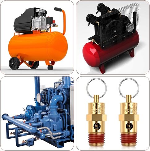 Brass Safety Valve Air Compressor Pressure Relief Valve 1/4" NPT 150 PSI 58 SCFM Air Compressor Relief Pressure Safety Valves NPT Threaded Part for Air and Water Discharge in Saudi Arabia