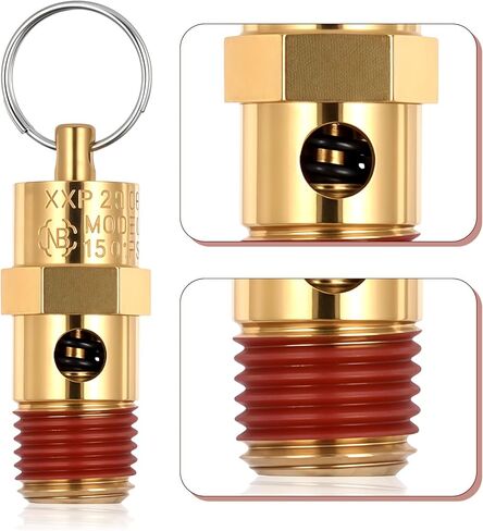 Brass Safety Valve Air Compressor Pressure Relief Valve 1/4" NPT 150 PSI 58 SCFM Air Compressor Relief Pressure Safety Valves NPT Threaded Part for Air and Water Discharge in Saudi Arabia