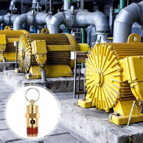 Brass Safety Valve Air Compressor Pressure Relief Valve 1/4" NPT 150 PSI 58 SCFM Air Compressor Relief Pressure Safety Valves NPT Threaded Part for Air and Water Discharge in Saudi Arabia