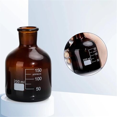 200 مل براون الفم طحن سدادة الزجاج زجاجة مادة السيليكات زجاجة أخذ العينات in Kuwait