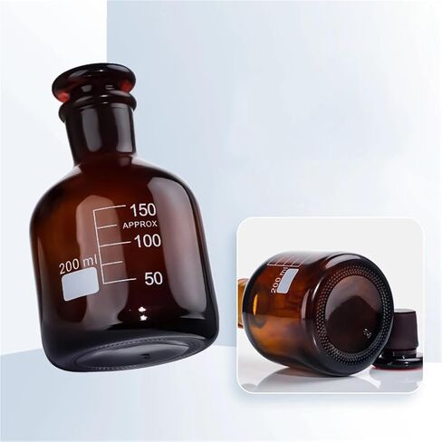 200 مل براون الفم طحن سدادة الزجاج زجاجة مادة السيليكات زجاجة أخذ العينات in Kuwait