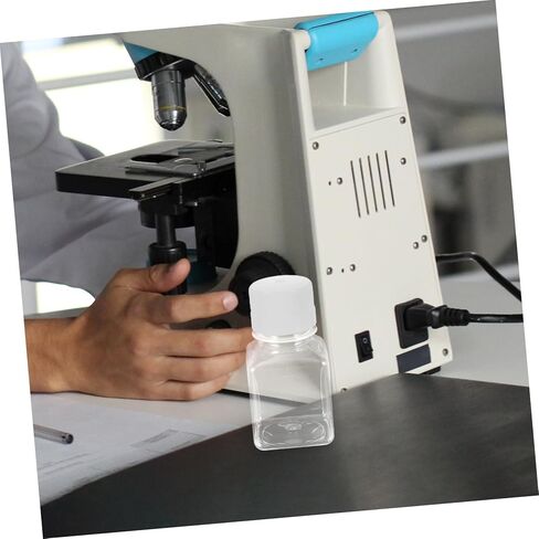 2 قطعة زجاجات المصل البلاستيكية قوارير ضيقة الفم للاستخدام المختبري ختم زجاجات عينات من التسرب تصميم للتخزين الآمن in Kuwait