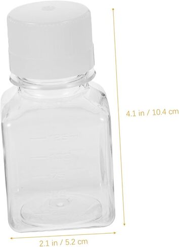 2 قطعة زجاجات المصل البلاستيكية قوارير ضيقة الفم للاستخدام المختبري ختم زجاجات عينات من التسرب تصميم للتخزين الآمن in Kuwait