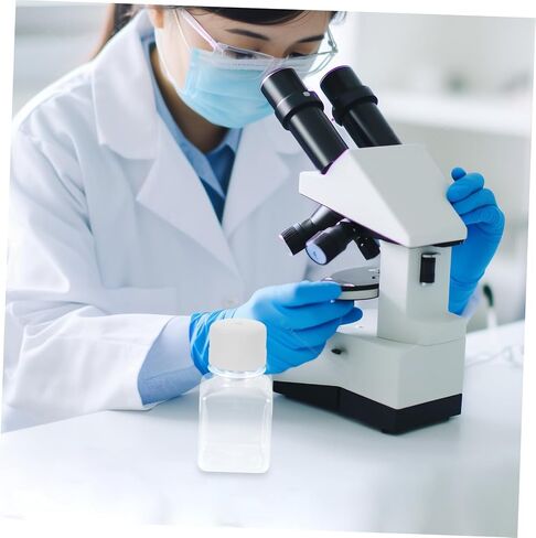 2 قطعة زجاجات المصل البلاستيكية قوارير ضيقة الفم للاستخدام المختبري ختم زجاجات عينات من التسرب تصميم للتخزين الآمن in Kuwait