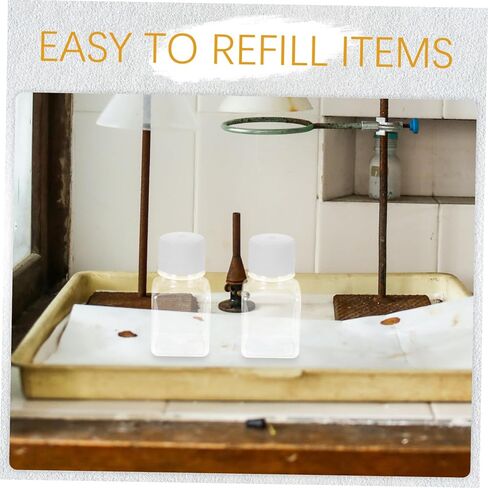 Luxshiny 125ML Plastic Graduated Serum Vial Bottles 2pcs Narrow Mouth Reagent Containers for Laboratory Use for Sample Storage and Dispensing in Kuwait