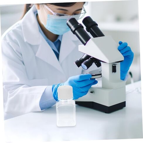 Luxshiny 125ML Plastic Graduated Serum Vial Bottles 2pcs Narrow Mouth Reagent Containers for Laboratory Use for Sample Storage and Dispensing in Kuwait